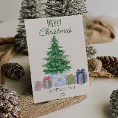 緑予測できなのクリスマスツリープレゼント非写真 シーズンカード