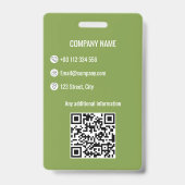 緑企業のIDバッジ バッジ (裏面)