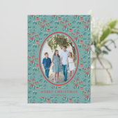 緑伝統的と赤の大千年のパターン 招待状 (スタンド正面)