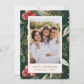緑伝統的の果実2枚の写真クリスマス シーズンカード (正面)