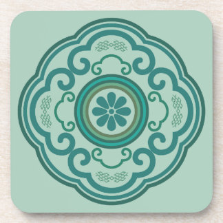 緑伝統的中国のRuyi雲 コースター