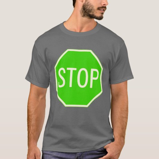 緑停止印のワイシャツ Tシャツ (正面)