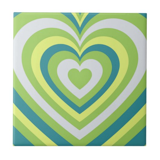 緑催眠ハートY2Kパターン タイル (正面)