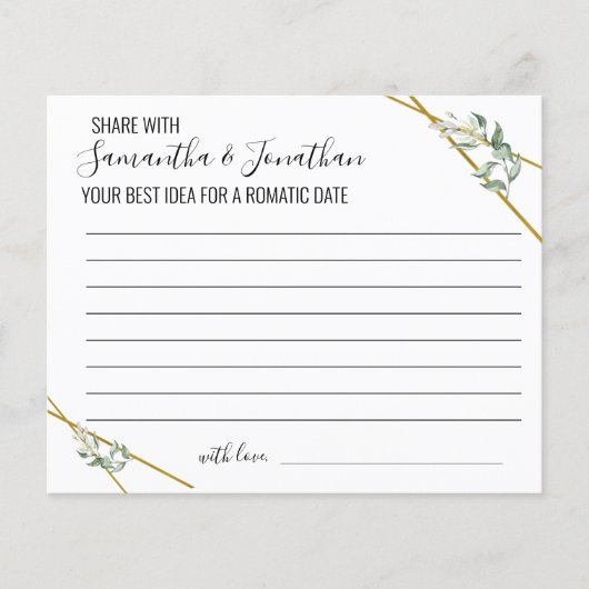 緑共有日アイディアシャワーゲームカード チラシ (正面)