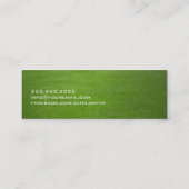 緑分野のゴルフインストラクターの小型名刺 スキニー名刺 (裏面)