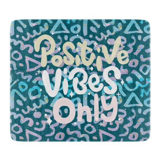 緑前向きの幾何学的 カッティングボード (正面)