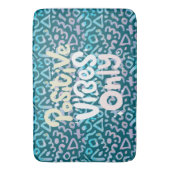 緑前向きの幾何学的 バスマット (正面縦)