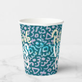 緑前向きの幾何学的 紙コップ (右)