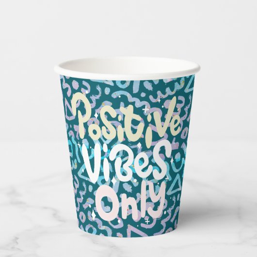 緑前向きの幾何学的 紙コップ (正面)