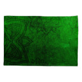 緑動揺して曼荼羅の模様 枕カバー (裏面)