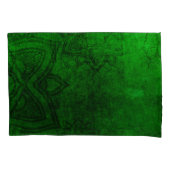 緑動揺して曼荼羅の模様 枕カバー (正面)