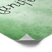 緑動揺して水色マニフェストタイポグラフィ ポスター (角)