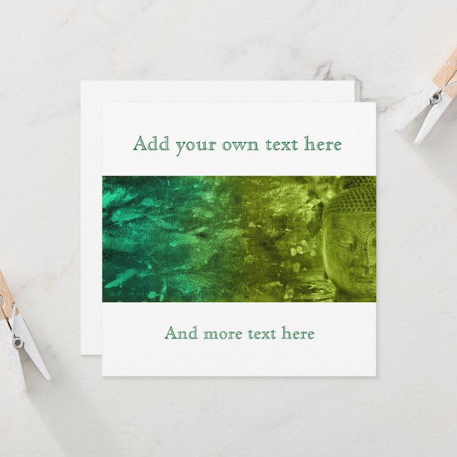 緑及びターコイズの仏 (正面/裏面インサイチュ)