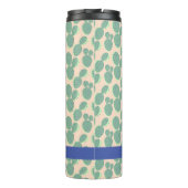 緑及びピンクのサボテンパターン タンブラー (裏面)