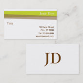 緑及びブラウンは縞で飾ります 名刺 (正面/裏面)