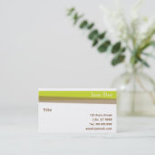 緑及びブラウンは縞で飾ります 名刺 (スタンド正面)