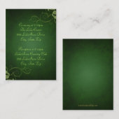 緑及びライムスクロールゲスト情報の名刺 名刺 (正面/裏面)