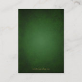 緑及びライムスクロールゲスト情報の名刺 名刺 (裏面)