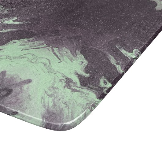 緑及び木炭大理石の石造りの自然な自然 カッティングボード (角)