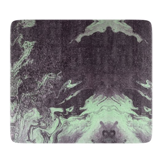 緑及び木炭大理石の石造りの自然な自然 カッティングボード (正面)