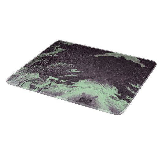 緑及び木炭大理石の石造りの自然な自然 カッティングボード (角)