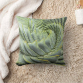 緑及び白いSucculent クッション (ブランケット)