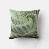 緑及び白いSucculent クッション (裏面)