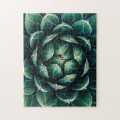 緑及び白いSucculent ジグソーパズル (縦)