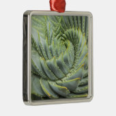 緑及び白いSucculent メタルオーナメント (右)