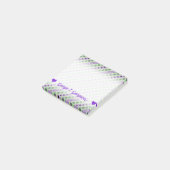 緑及び紫色のストライプ; 正方形、ダイヤモンド、円 ポストイット (アングル)