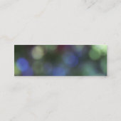 緑及び紫色の《写真》ぼけ味上の黒いカーブ スキニー名刺 (裏面)