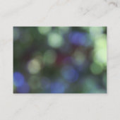 緑及び紫色の《写真》ぼけ味上の黒いカーブ 名刺 (裏面)
