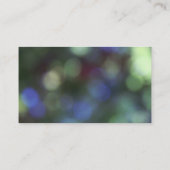 緑及び紫色の《写真》ぼけ味上の黒いカーブ 名刺 (裏面)