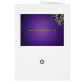 緑及び紫色スクロールテーブルカード (裏面)