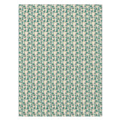 緑及び赤いサボテンパターン テーブルクロス (正面)