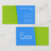 緑及び青の点のモダンカード 名刺 (正面/裏面)