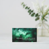 緑及び青の《写真》ぼけ味の(音楽かDJ)名刺 名刺 (スタンド正面)