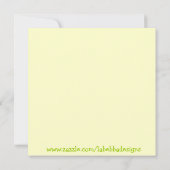 緑及び青色児のわに誕生日の招待状 招待状 (裏面)