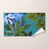 緑及び青芸術の浴室タオルセットを残します バスタオルセット (ハンドタオル)