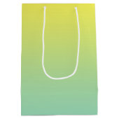 緑及び黄色のグラデーション ミディアムペーパーバッグ (裏面)