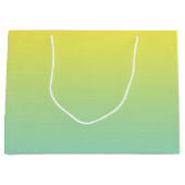 緑及び黄色のグラデーション ラージペーパーバッグ (正面)