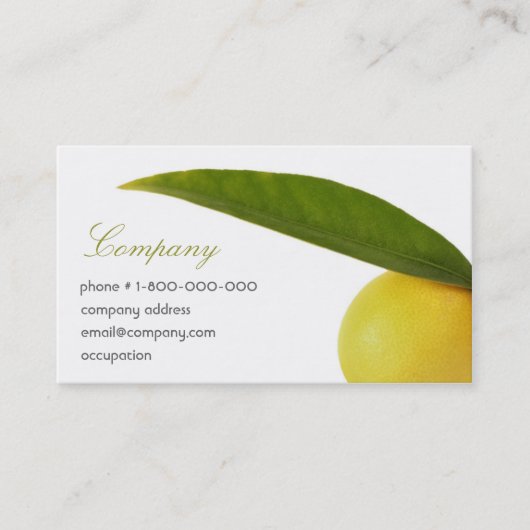 緑及び黄色 名刺 (正面)