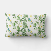 緑名門私立校風のフローラ保形枕 ランバークッション (裏面)