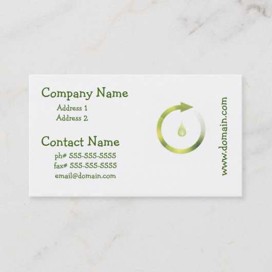 緑周期 名刺 (正面)