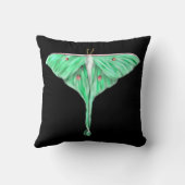 緑図解入りの、写真付きの月蛾 クッション (裏面)