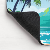 緑図解入りの、写真付きの熱帯島 マウスパッド (コーナー)