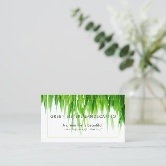 緑土のフレンドリーな造園 名刺 (スタンド正面)