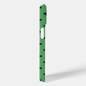 緑地に黒い水玉クロス Case-Mate iPhoneケース (裏面 / 右)