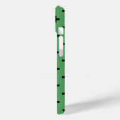 緑地に黒い水玉クロス Case-Mate iPhoneケース (裏面 / 左)