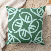 緑地エレガントプリント模様デザインt クッション (ブランケット)